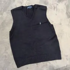 Ralph Lauren ネイビー Vネック ベスト 150ラルフローレンキッズ