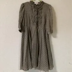 【美品】イギリス直輸入 vintage コットンシフォンワンピースのサムネイル