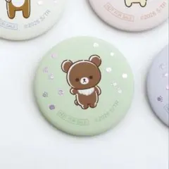リラックマとアワワネコ ノベルティ 缶バッジ チャイロイコグマ