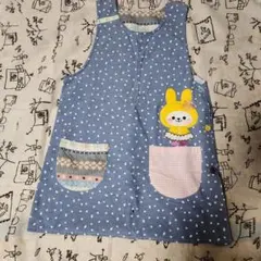 水玉模様のキャラクターエプロン