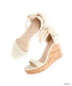 RANDA フラワー コルク サンダル