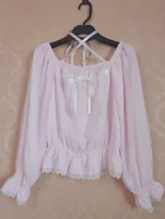 ハートドットブラウス♡白のサムネイル