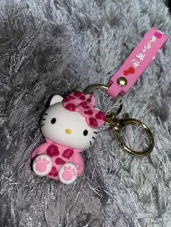 【未使用】ハローキティ キーホルダー ヒョウ柄 ピンク ご当地 大阪