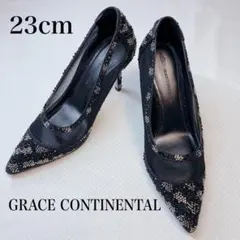 GRACE CONTINENTAL メッシュパンプス 36(23cm相当) 黒のサムネイル