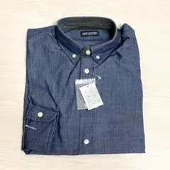ナノユニバース　ダークブルー ボタンダウンシャツ　M サイズ　未使用