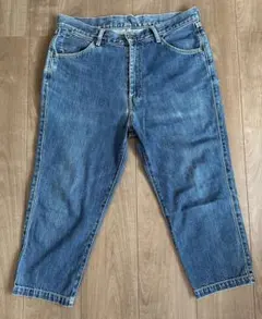 KAPITAL ストレートデニム 34 KAPITAL ストレートジーンズ レザートリム 装飾付き | ミスター