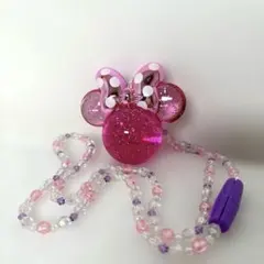 ミニーちゃん　光るペンダント　ネックレス