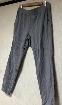 UNIQLO ストレッチフランネルイージーアンクルパンツ グリーン グレー