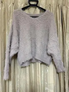 FUN ファーニット　ピンクベージュ