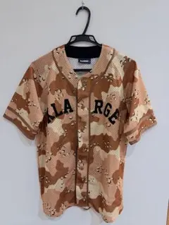 X-LARGE ベースボールシャツ　チョコチップカモ柄　カモ柄のサムネイル