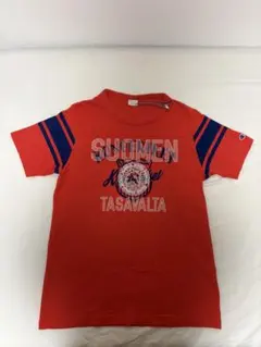 Champion Tシャツ SUOMEN レッド