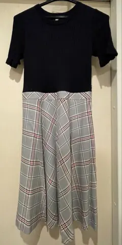 [送料込]バーバリーブルーレーベル　チェック柄ワンピース