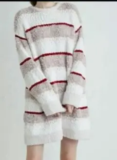 ジェラートピケ　ジェラピケ　ワンピース　　ジェラートMIXボーダードレス