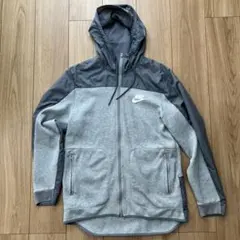 美品 Nike フルジップ フード付きパーカー L グレー
