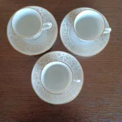 【未使用】アンティーク　ノリタケ　RAPHAEL カップ&ソーサー　3客