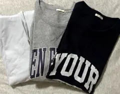 GU スウェT半袖ロゴTシャツ フーディー 3点セット