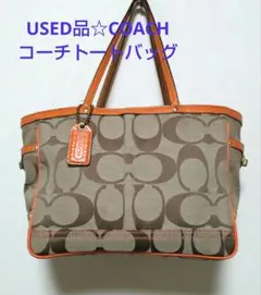 USED品♥COACH コーチ♥COLORオレンジ♥ショルダーバッグ♥ 배송비 무료