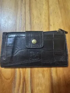 IL BISONTE クロコ型押し レザー長財布