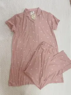 マタニティ　パジャマ　リボン　L ピンク