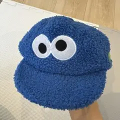 セサミストリート　クッキーモンスター　ボアキャップ　帽子　子供用