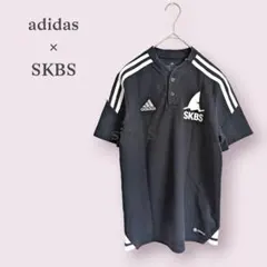 【adidas×SKBS】コラボポロシャツ　江東ブルーシャークス　ブラック　Sのサムネイル