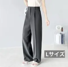 classicalelf タックワイドイージーパンツ L グレー スラックス