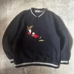 ROCKY&HOPPER ペンギン刺繍 フリース スウェット90s y2k