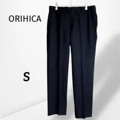 【オリヒカ】スラックスパンツ ネイビー ビジネス 通勤 オフィス 就活 Y4