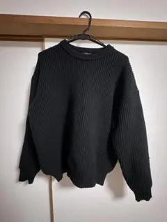 BEAMS ブラック クルーネックセーターのサムネイル