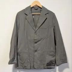 シャツ素材Papas カバーオール ジャケット グレー Mサイズワーク