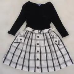 バーバリー　ドッキングワンピース 黒　ノバチェック　ホースロゴ　ベルト