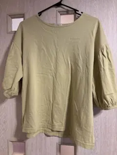 【Honeys】 マスタード色　五分袖 Tシャツ M