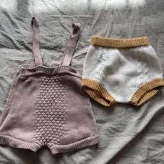 【shein】6-9M、80cm 子供ニットパンツ　ショートパンツ