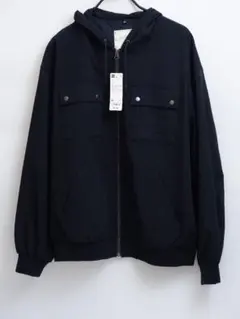 新品 GU ジップアップパーカー by rokh ネイビー　ユニセックス　XL