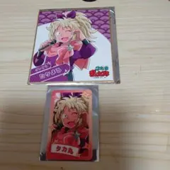 忍たま　カラオケの鉄人　色紙とカード　セット　タカ丸