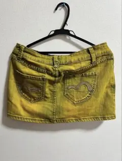 EVISU デニム ミニスカート イエローのサムネイル