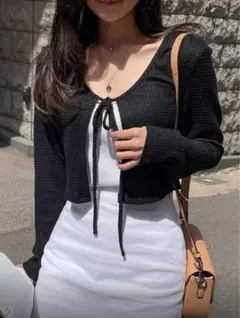 DAZY クロップドカーディガン ショート丈カーディガン ボレロ