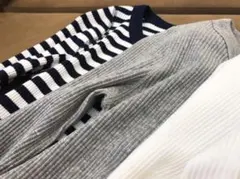 HYKE（ハイク） ボーダー リブロングスリーブカットソー