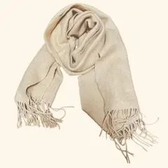 マフラー　ベージュ　ウール