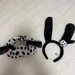 東京ディズニーリゾート 101匹わんちゃ ん、オズワルド耳付きカチューシャ2点