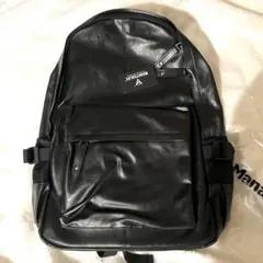 バックパック ビジネスリュック PUレザー 合革 ブラック