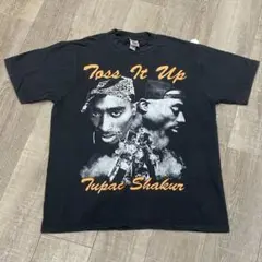 2pac Tupac Toss it up ラップ Tシャツ ブラック L