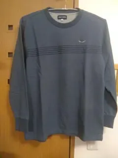 COMME CA COMME CAグレー ストライプ トレーナー M