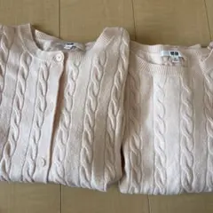 UNIQLO ケーブルクルーネックカーディガン・ニットセット