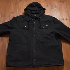 BRAHAMA ダックジャケット フード付き 中綿キルティング ブラック