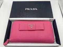 PRADA プラダ 長財布 リボン サフィアーノ ピンクのサムネイル