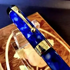 ☆（ジンハオ）Jinhao 100 クラシック万年筆マーブルブルー☆細字のサムネイル