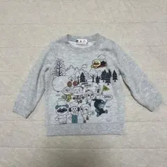アンパンマン　95cm 長袖トレーナー　スウェット　刺繍　男の子　女の子　ベビー