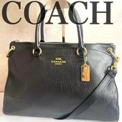 COACH コーチ ブラック2Wayハンドバッグ ショルダーバッグ