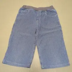 無印　キッズ ハーフパンツ ストライプ柄　130